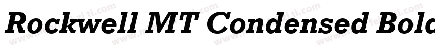Rockwell MT Condensed Bold字体转换
